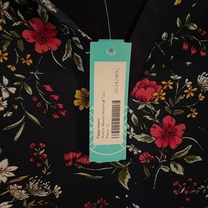 NWT Papermoon- Reece Mixed Material Top - Navy